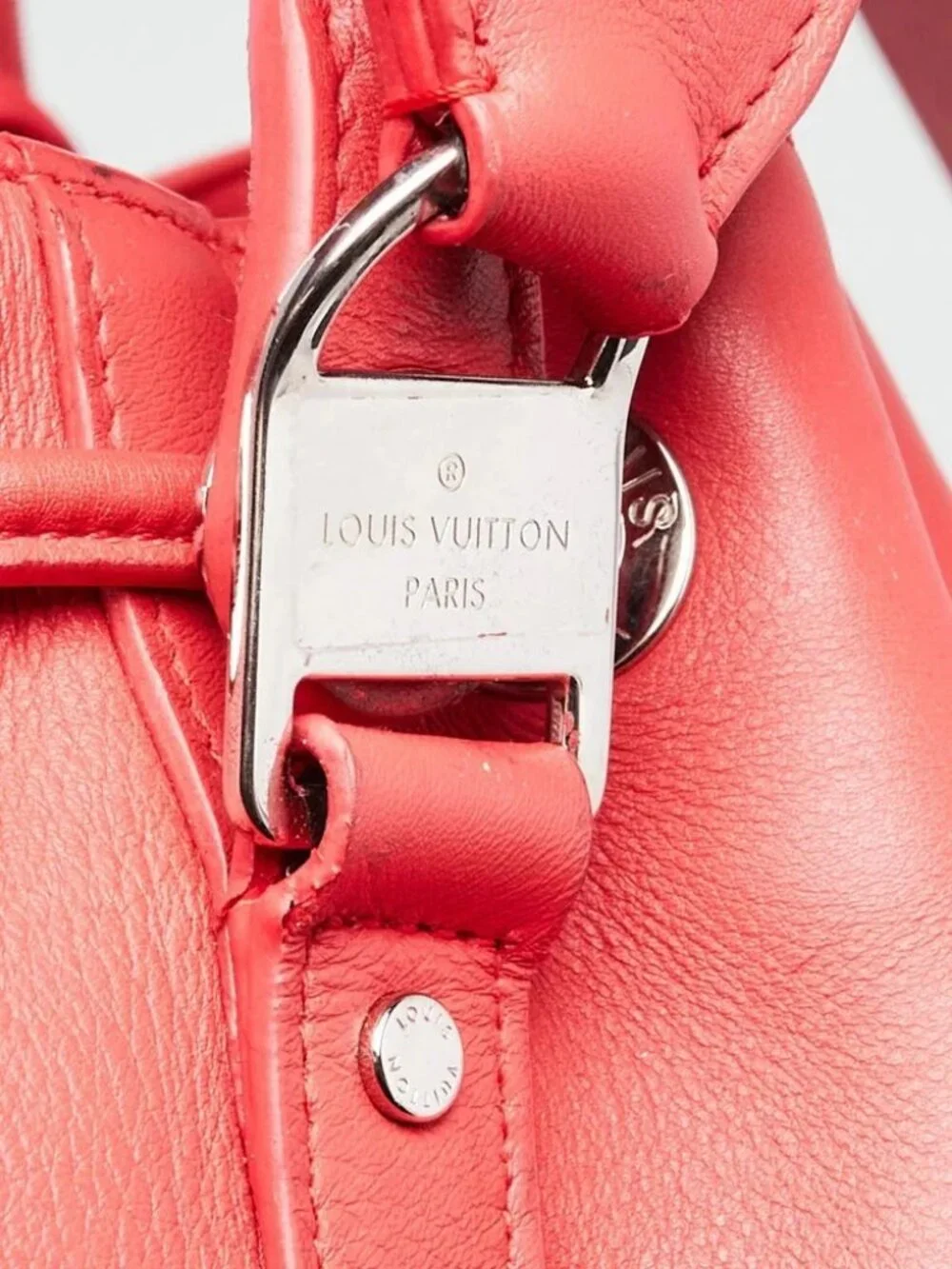 Louis Vuitton Pink Calfskin Leather Bucket Bag